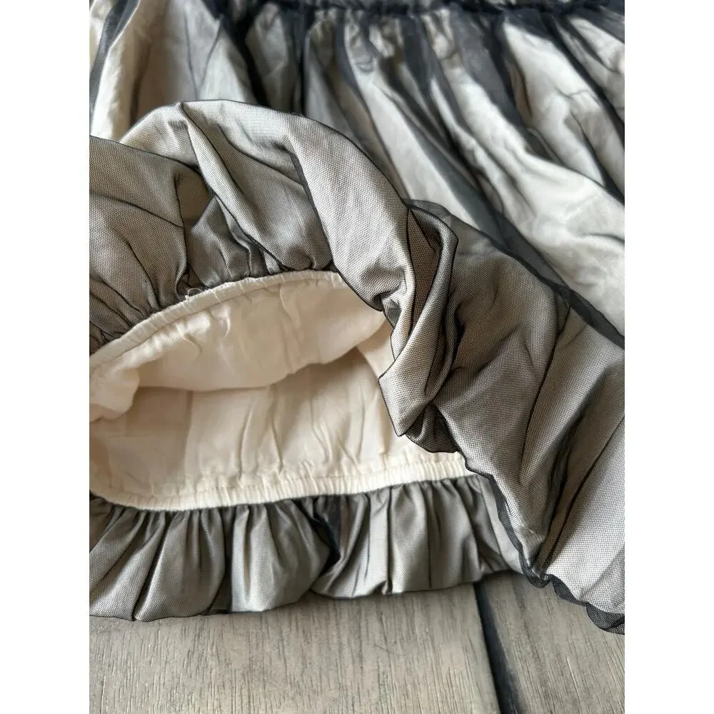 Anthropologie Goth Whimsy Strapless Tulle Bubble Hem Top - XL - Picture 7 of 9